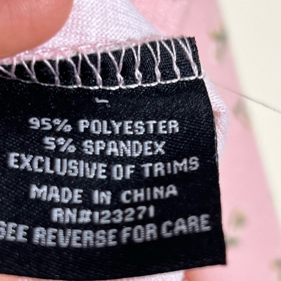 Harper & Ivy Juniors Scoopneck Long Sleeves Sleepshirt Pink Pajama Top Large - Picture 7 of 14